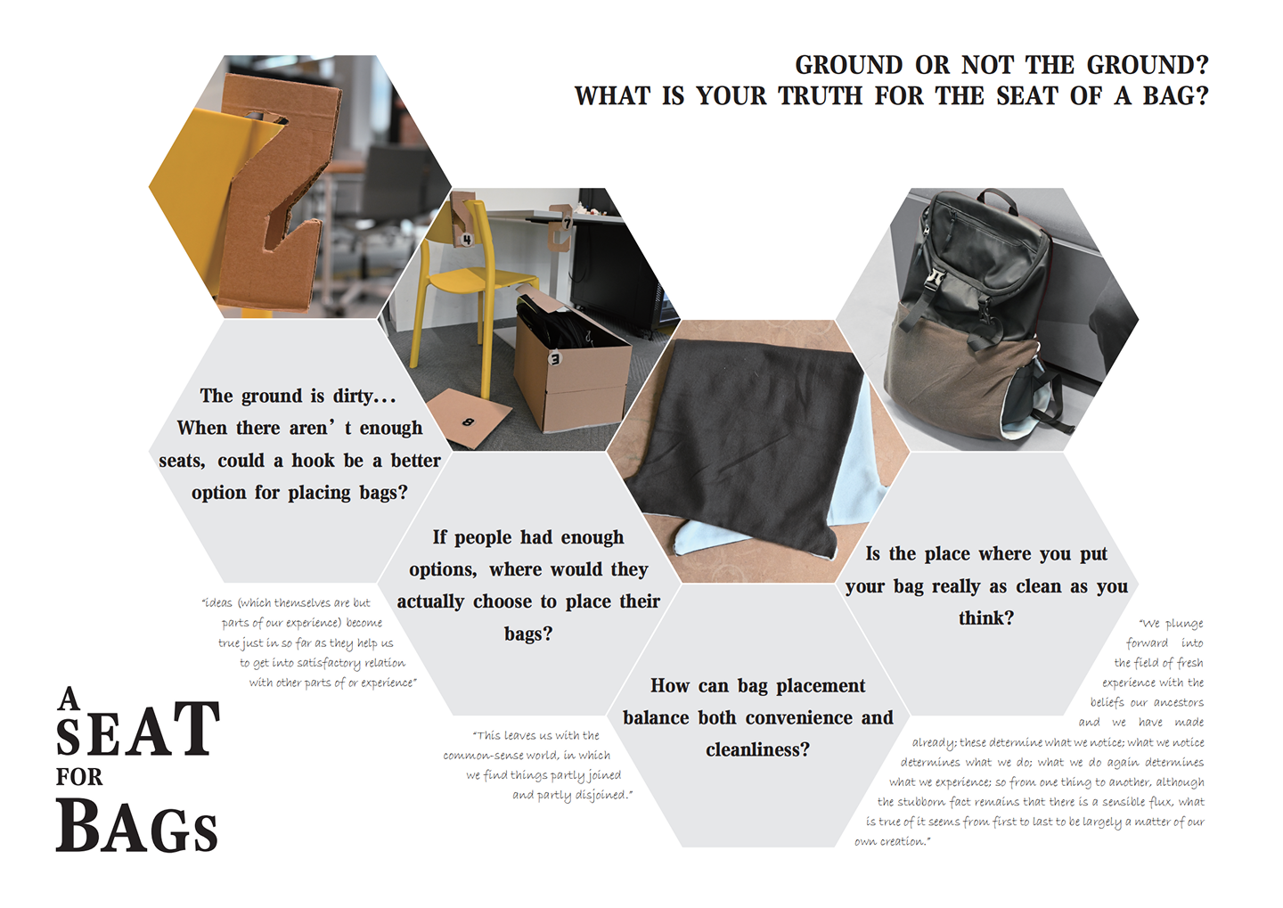 A seat for bags cover