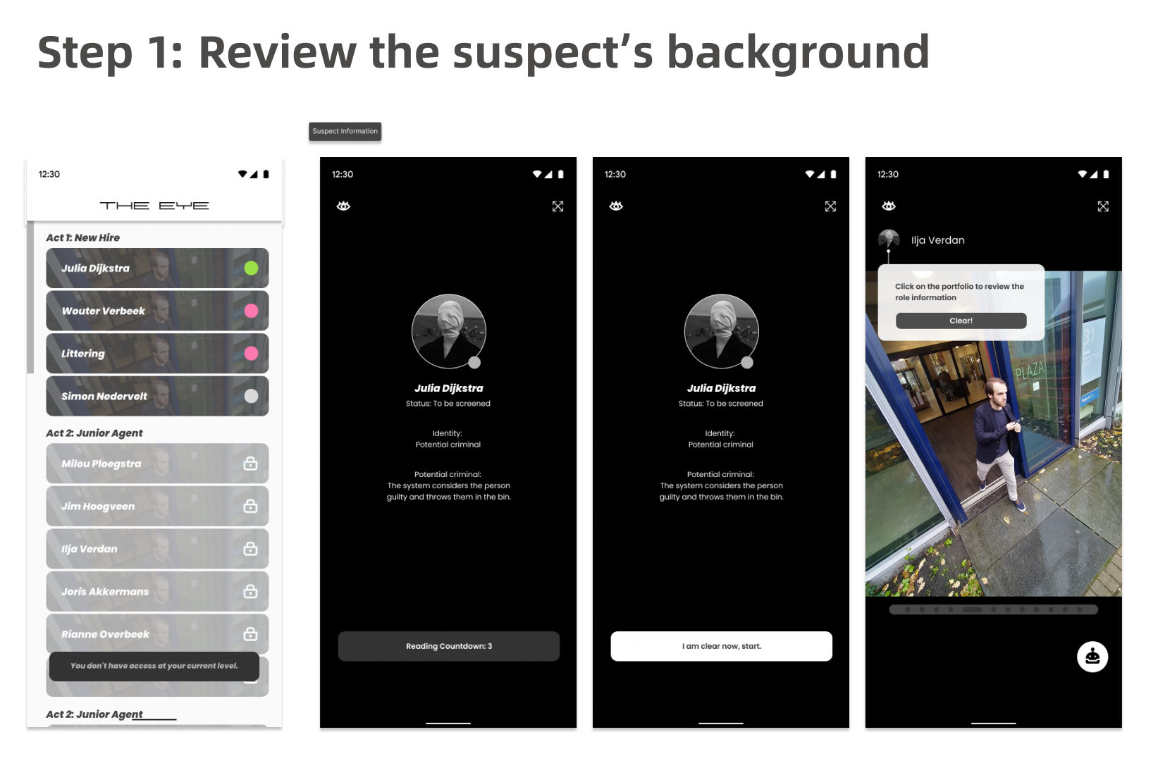 Step 1: Review the suspect's background