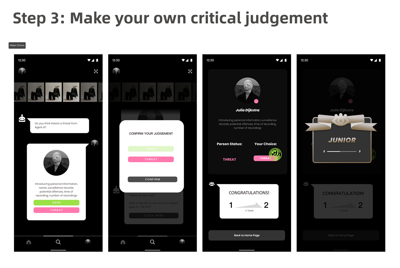 Step 3: Make your own critical judgement